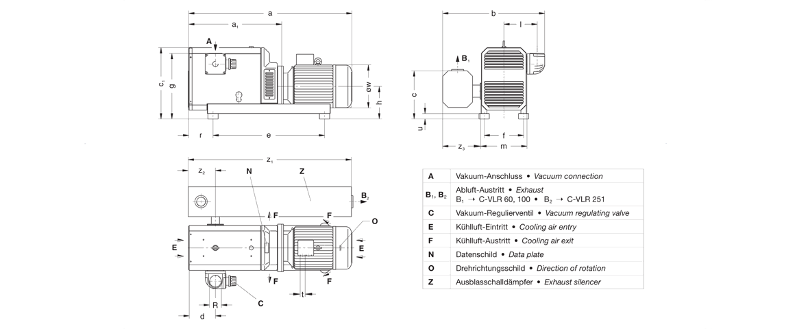 C-VLR 60爪式真空泵