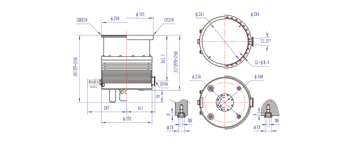 Turbo-H250/2000-FFD渦輪分子泵