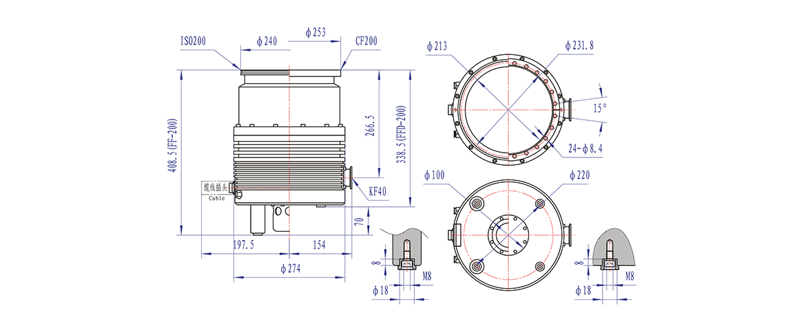 Turbo-H200/1400-FFD渦輪分子泵